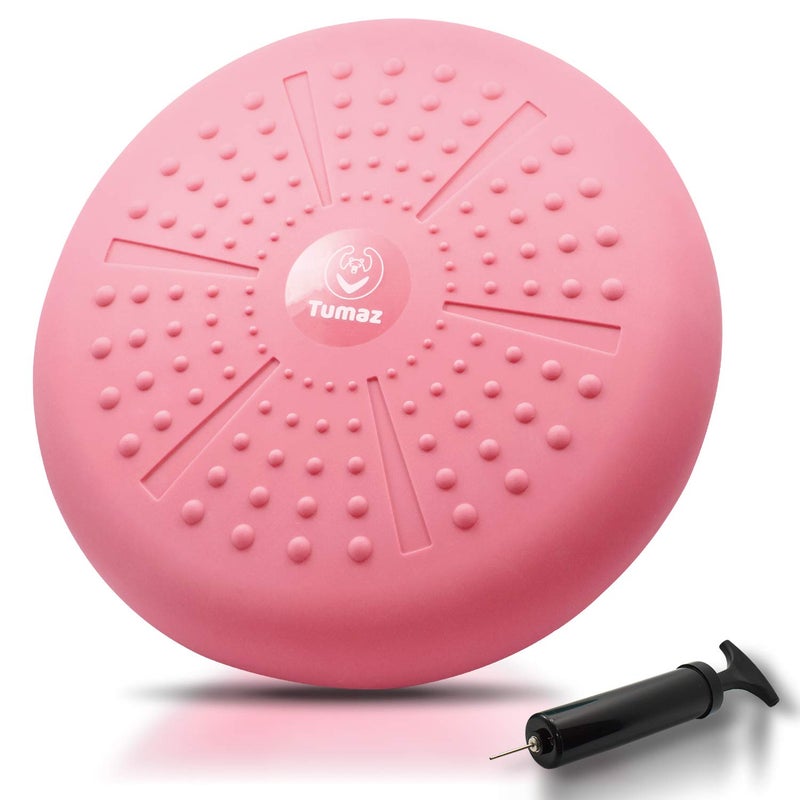 Tumaz Wobble Cushion - Wiggle Seat to Improve Sitting Posture & Stay Focused for Sensory Kids, Balance Disc to Relief Back Pain & Core Strength & Flexible Seating [Extra Thick, Pump Included] - Image 1